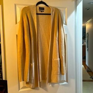 Size S something Navy 2 tone sweater cardigan, soft lightly used. Super cute.